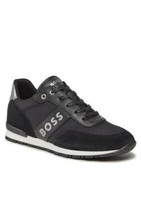 BOSS - Boss Sneakersy J29347 M Czarny. Kolor: czarny. Materiał: skóra