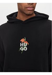 Hugo Bluza Diblossomy 50517408 Czarny Oversize. Kolor: czarny. Materiał: bawełna, syntetyk #3