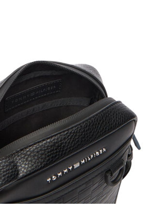 TOMMY HILFIGER - Tommy Hilfiger Saszetka Th Modern Mini Reporter AM0AM14019 Czarny. Kolor: czarny. Materiał: skóra