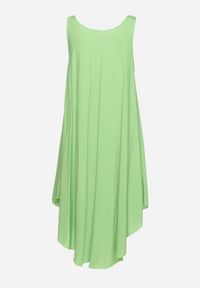 Born2be - Zielona Rozkloszowana Sukienka z Bawełny Tesaxelle. Okazja: na co dzień. Kolor: zielony. Materiał: bawełna. Typ sukienki: proste. Styl: klasyczny, casual, elegancki, wizytowy #5
