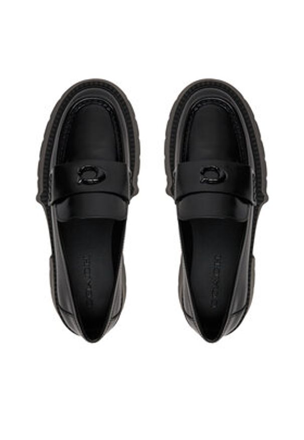 Coach Loafersy Leah CZ382 Czarny. Kolor: czarny. Materiał: skóra