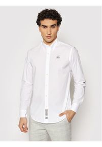 La Martina Koszula CCMC02 PP003 Biały Slim Fit. Kolor: biały. Materiał: bawełna