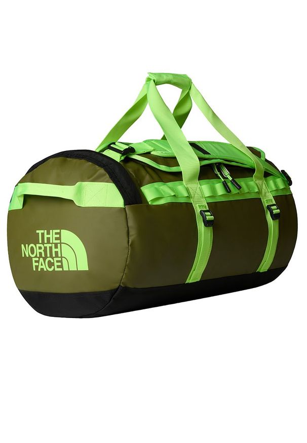 Torba The North Face Base Camp Duffel M 0A52SA32C1 - zielona. Kolor: zielony. Materiał: nylon. Wzór: paski