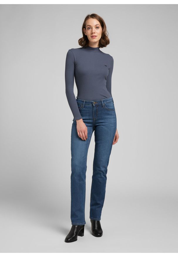 Lee - LEE MARION DAMSKIE SPODNIE JEANSOWE STRAIGHT MID WORN L301CGMZ 112319926