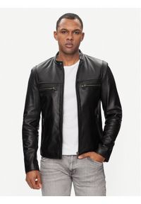 Serge Pariente Kurtka skórzana Justice Czarny Regular Fit. Kolor: czarny. Materiał: skóra #1