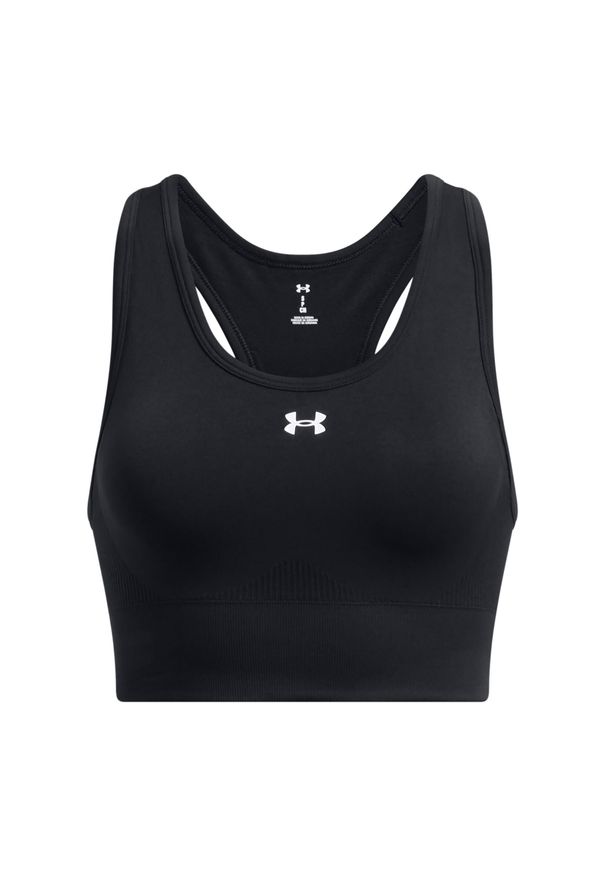 Biustonosz treningowy Under Armour Vanish Seamless Mid Branded. Kolor: czarny. Sport: fitness