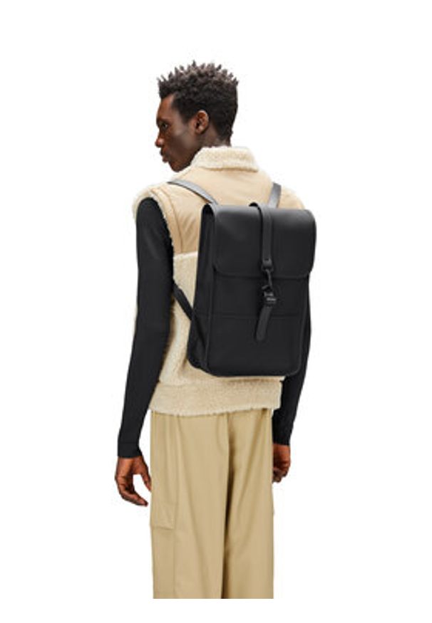 Rains Plecak Backpack Mini W3 13020 Czarny. Kolor: czarny. Materiał: materiał