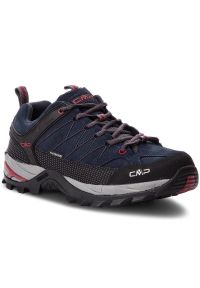 CMP - Buty trekkingowe męskie Rigel Low czarne. Kolor: czerwony, wielokolorowy, niebieski. Materiał: zamsz, skóra