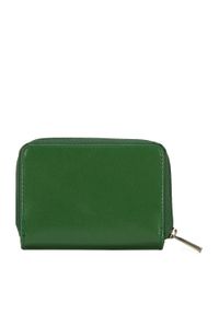 Wittchen - Damski portfel z gładkiej skóry dwustronny mały zielony. Kolor: zielony. Materiał: skóra. Wzór: gładki #6