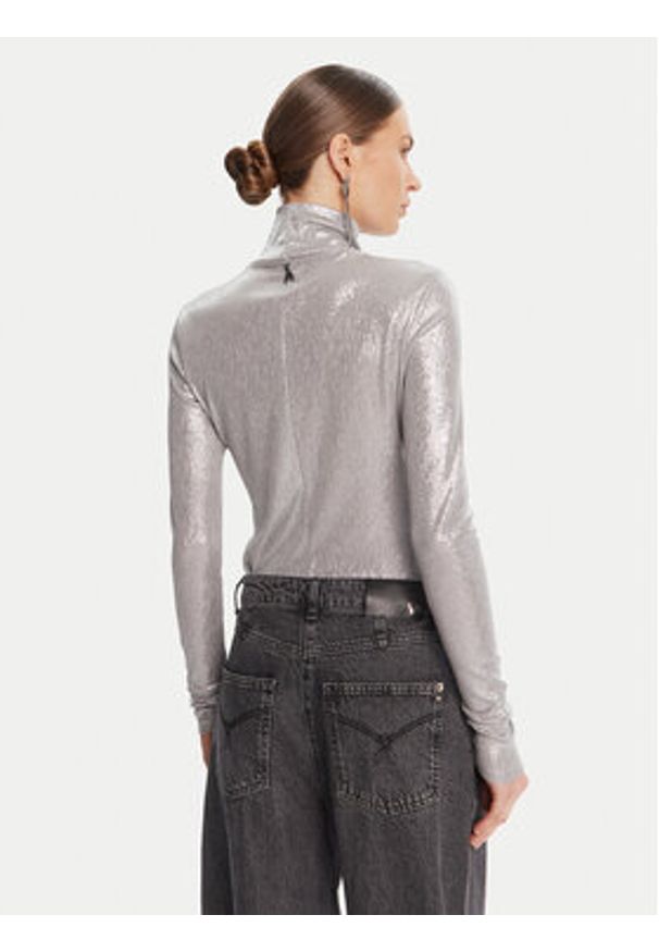 Patrizia Pepe Body 8M1751 J276 Srebrny Regular Fit. Kolor: srebrny. Materiał: syntetyk