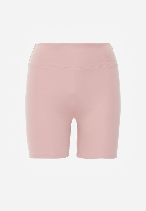 Renee - Różowe Szorty Kolarki High Waist Marerila. Okazja: na co dzień. Stan: podwyższony. Kolor: różowy. Długość: krótkie. Styl: casual, sportowy