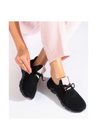 SHELOVET - Czarne lekkie buty sportowe Shelovet. Kolor: czarny #4
