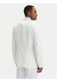 BOSS Marynarka Hutson Peak 262 50561857 Biały Slim Fit. Kolor: biały. Materiał: len #7