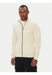 BOSS Kardigan Kanozip_S 50543692 Żółty Regular Fit. Kolor: żółty. Materiał: bawełna