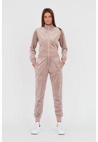 Guess - GUESS Beżowa damska bluza dresowa, Rozmiar S. Typ kołnierza: bez kaptura. Kolor: beżowy. Materiał: dresówka #4