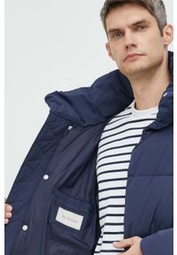 Trussardi Jeans - Trussardi kurtka kolor granatowy zimowa oversize. Kolor: niebieski. Sezon: zima #4