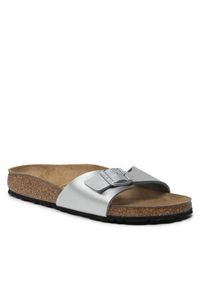 Birkenstock Klapki Madrid Bs 0040413 Srebrny. Kolor: srebrny. Materiał: skóra #9