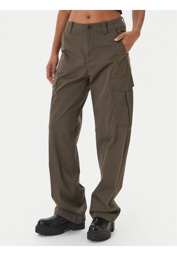 G-Star RAW - G-Star Raw Spodnie cargo D29512-5126 Khaki Loose Fit. Kolor: brązowy. Materiał: bawełna