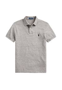 Polo Ralph Lauren Polo 710548797011 Szary Slim Fit. Typ kołnierza: polo. Kolor: szary. Materiał: bawełna #5