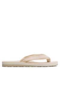 TOMMY HILFIGER - Tommy Hilfiger Japonki Th Webbing Flip Flop FW0FW07262 Beżowy. Kolor: beżowy. Materiał: materiał #6