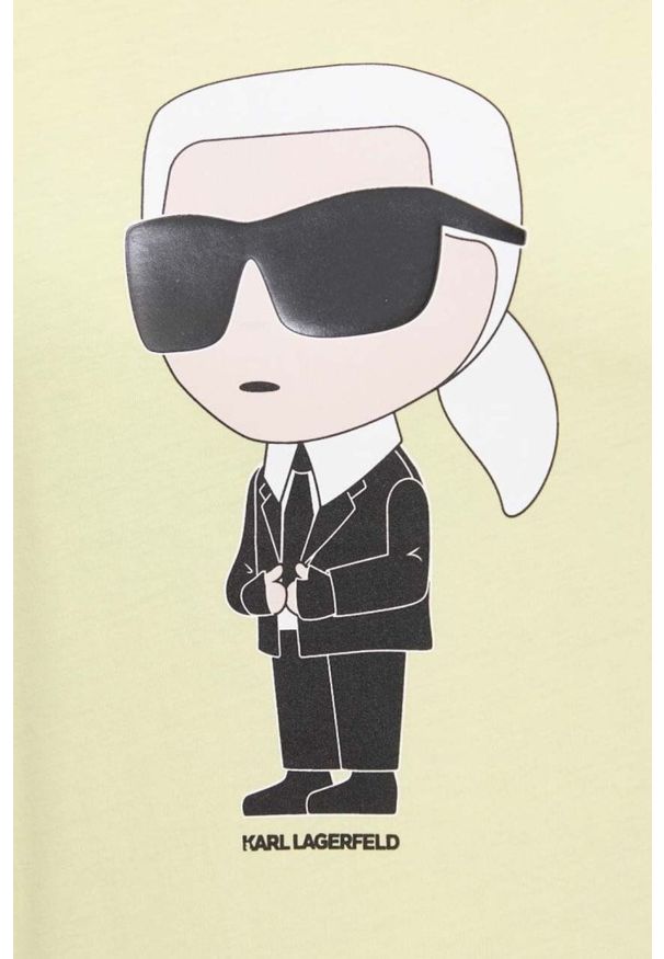 Karl Lagerfeld - KARL LAGERFELD Żółty damski t-shirt Ikonik 2.0 Karl T-shirt, Rozmiar XS. Kolor: żółty