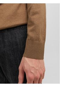 Jack & Jones - Jack&Jones Sweter 12189339 Brązowy Regular Fit. Kolor: brązowy. Materiał: bawełna