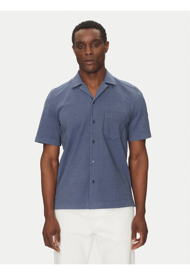 BOSS Koszula 50537949 Niebieski Regular Fit. Kolor: niebieski. Materiał: syntetyk, bawełna