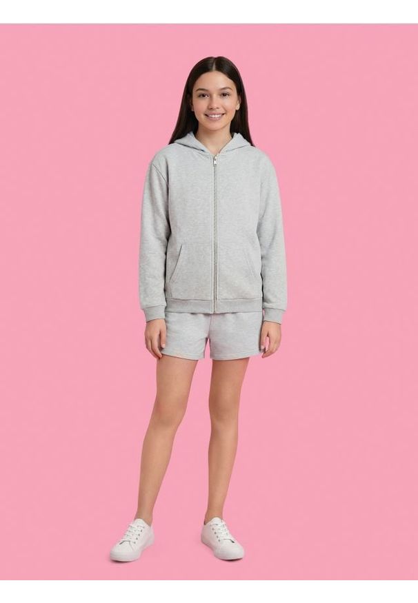 Sinsay - Bluza z kapturem basic - szary. Typ kołnierza: kaptur. Kolor: szary