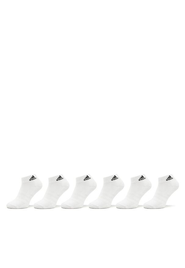 Adidas - adidas Skarpety Niskie Unisex Cushioned Sportswear Ankle Socks 6 Pairs HT3442 Biały. Kolor: biały. Materiał: bawełna