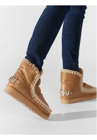 Mou Śniegowce Eskimo18 FW101036B Brązowy. Kolor: brązowy. Materiał: zamsz, skóra #8