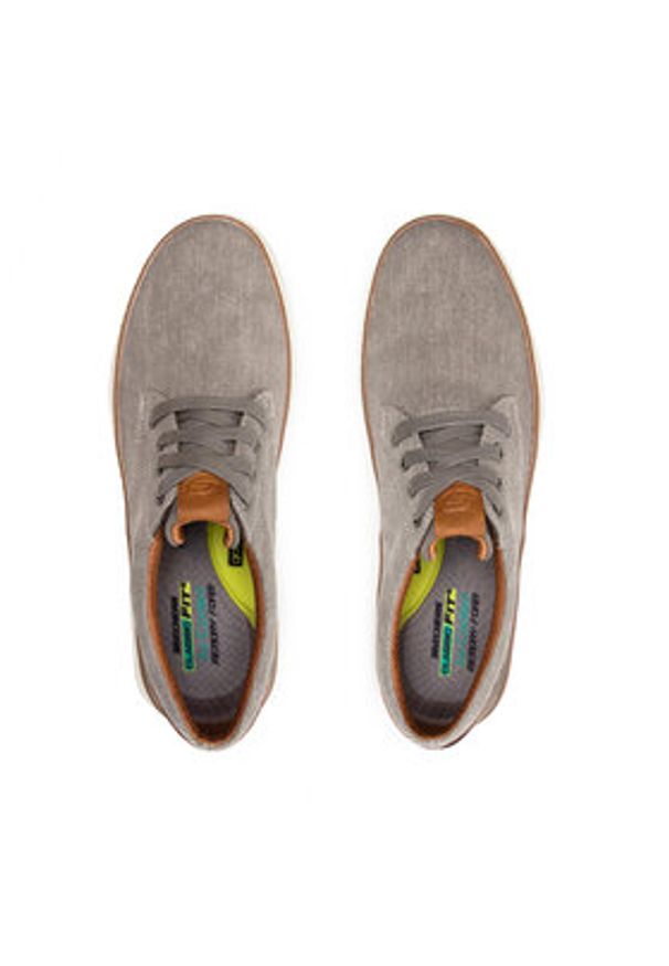 skechers - Skechers Półbuty Ederson 65981/TPE Szary. Kolor: szary. Materiał: materiał