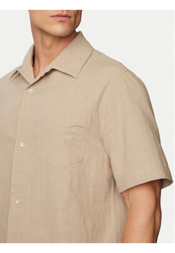 YSABEL MORA - Ysabel Mora Koszula 90538 Beżowy ciemny Regular Fit. Kolor: beżowy. Materiał: bawełna