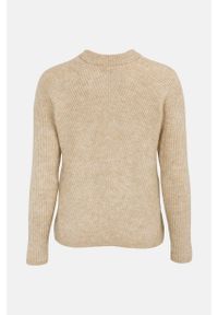Y.A.S - Bardzo miękki sweter Alva. Kolor: beżowy. Materiał: dzianina, wełna, prążkowany. Styl: elegancki