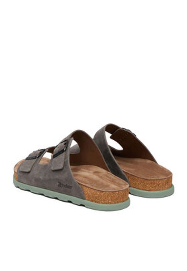 Rieker Klapki CEO-21190-45 Szary. Kolor: szary. Materiał: nubuk, skóra
