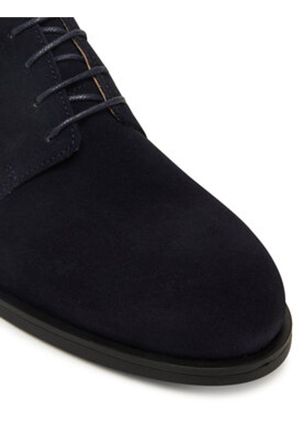 Calvin Klein Półbuty Ess Rubber Derby Su HM0HM01928 Czarny. Kolor: czarny. Materiał: zamsz, skóra