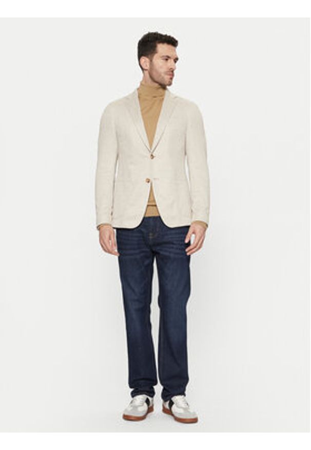 JOOP! Marynarka 17 JB-80Havardy-J12 30045045 Beżowy Slim Fit. Kolor: beżowy. Materiał: wiskoza, syntetyk
