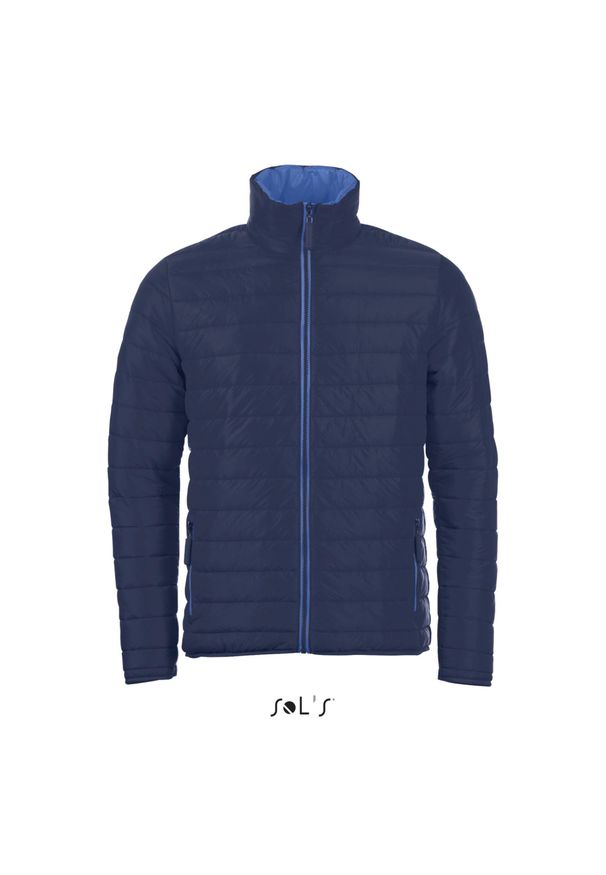 SOL'S - Kurtka puchowa Sol's Ride. Kolor: niebieski. Materiał: puch. Sezon: zima. Styl: elegancki
