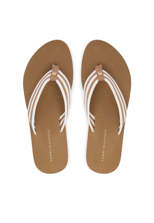 TOMMY HILFIGER - Tommy Hilfiger Japonki FW0FW09196 Beżowy jasny. Kolor: beżowy. Materiał: syntetyk