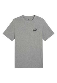Puma - Męska Koszulka Essentials No 1 Small Logo T-shirt. Kolor: szary. Sport: turystyka piesza