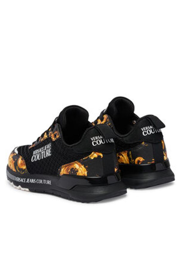 Versace Jeans Couture Sneakersy 80VA3SA3 ZSD98 Czarny. Kolor: czarny. Materiał: mesh