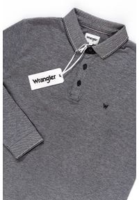 Wrangler - WRANGLER POLO LS POLO REAL BLACK W7A87K5W5 112131306. Typ kołnierza: polo. Długość rękawa: długi rękaw. Długość: długie. Wzór: melanż #4