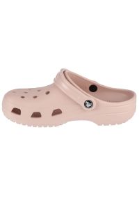 Klapki Crocs Classic Clog W 10001-6UR różowe. Okazja: na spacer. Kolor: różowy. Materiał: materiał. Styl: wakacyjny, klasyczny