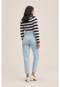 mango - Mango jeansy Aimee damskie high waist. Stan: podwyższony. Kolor: niebieski #5
