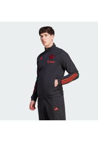 Bluza piłkarska męska Adidas Manchester United Tiro 23 Presentation. Kolor: czarny. Materiał: materiał. Sport: piłka nożna #1
