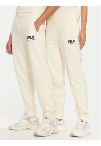 Fila Spodnie dresowe Unisex Bovrup FAU0146 Écru Regular Fit. Materiał: bawełna