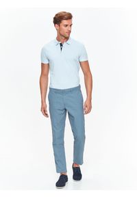 TOP SECRET - Spodnie męskie typu chino o regularnym kroju. Okazja: na co dzień. Kolor: niebieski. Materiał: tkanina, bawełna. Styl: casual, klasyczny, elegancki #1