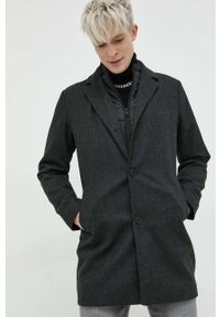 Jack & Jones płaszcz z domieszką wełny kolor szary przejściowy. Okazja: na co dzień. Kolor: szary. Materiał: wełna. Wzór: gładki. Styl: casual, klasyczny #5