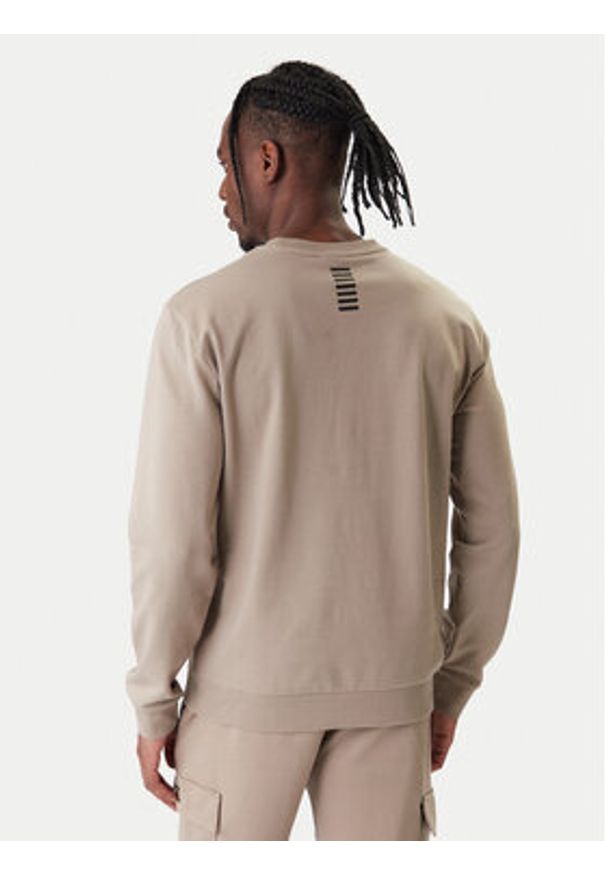 EA7 Emporio Armani Bluza 8NPM30 PJVRZ U6167 Beżowy Regular Fit. Kolor: beżowy. Materiał: bawełna