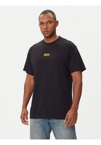 Versace Jeans Couture T-Shirt 79GAHT08 CJ00T Czarny Regular Fit. Kolor: czarny. Materiał: bawełna