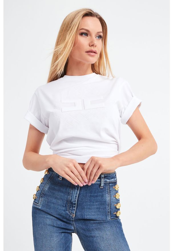 T-shirt Elisabetta Franchi na co dzień, casualowy